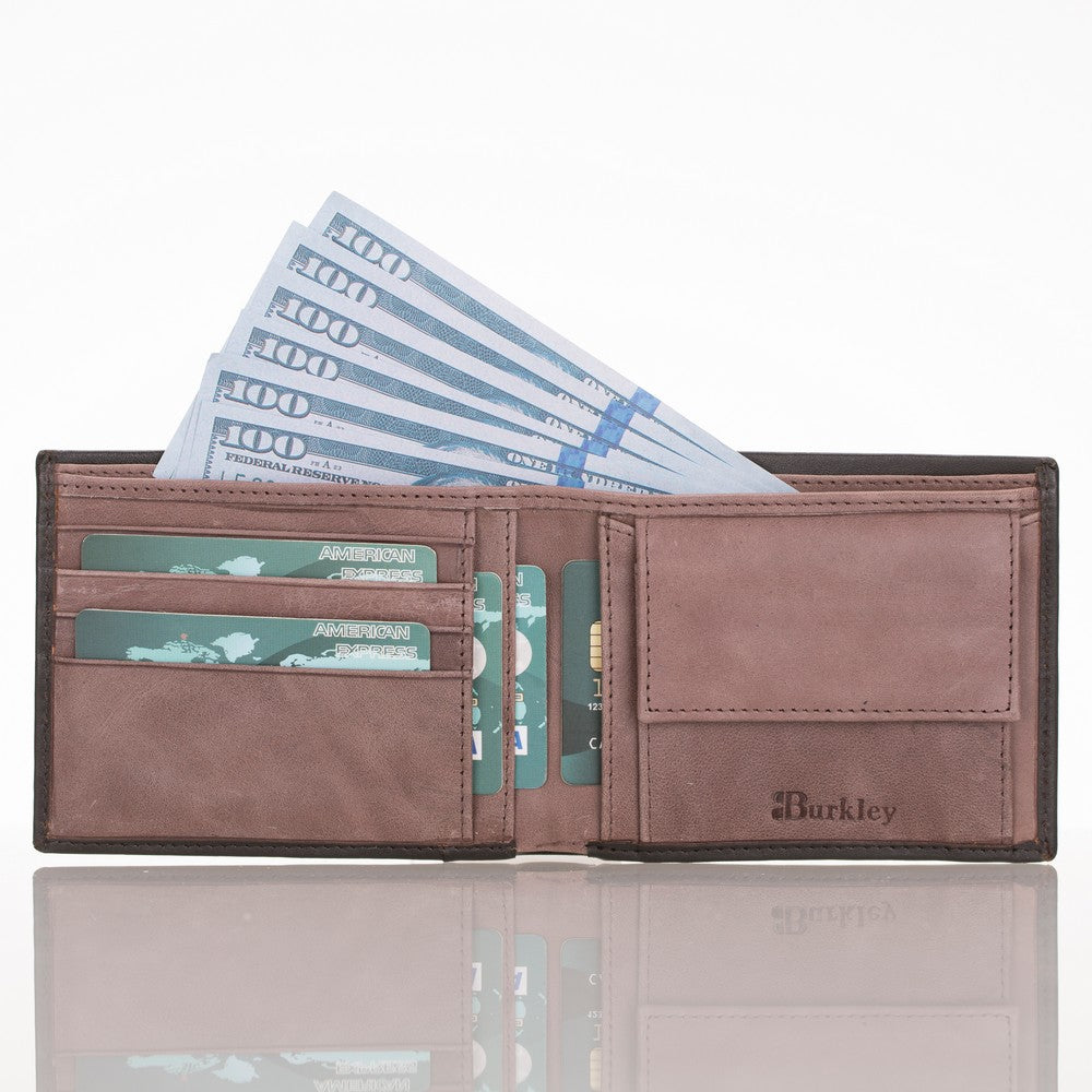 Burkley 2076S Deri Cüzdan Kahverengi