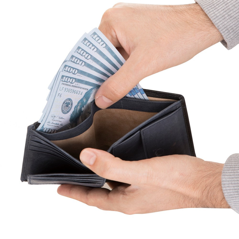 Burkley 6249 Deri Cüzdan Lacivert