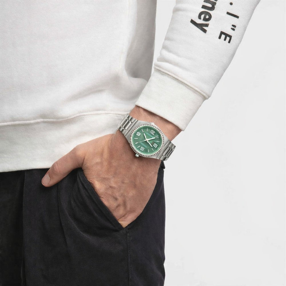 Erkek Kol Saati - Signature Collection - Model-2 ST3442AGS Green/Silver