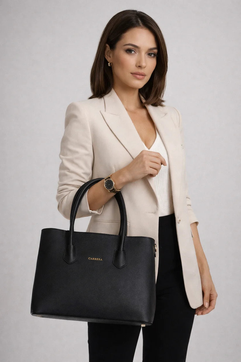 Novelya Hakiki Deri El Çantası - Geniş İç Hacimli Premium Croco Tote Bag