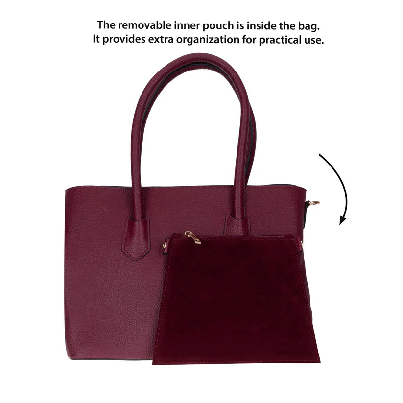 Novelya Hakiki Deri El Çantası - Geniş İç Hacimli Premium Croco Tote Bag