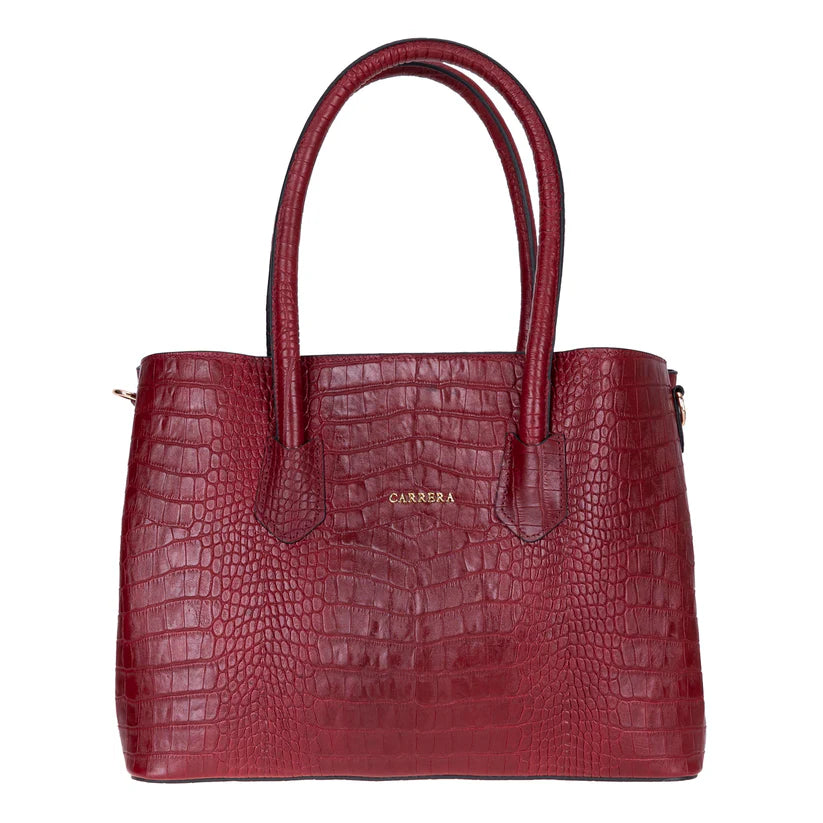 Novelya Hakiki Deri El Çantası - Geniş İç Hacimli Premium Croco Tote Bag