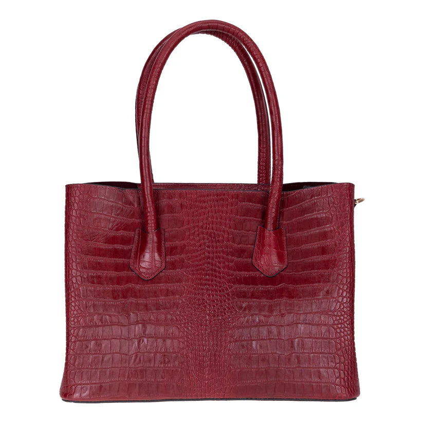 Novelya Hakiki Deri El Çantası - Geniş İç Hacimli Premium Croco Tote Bag