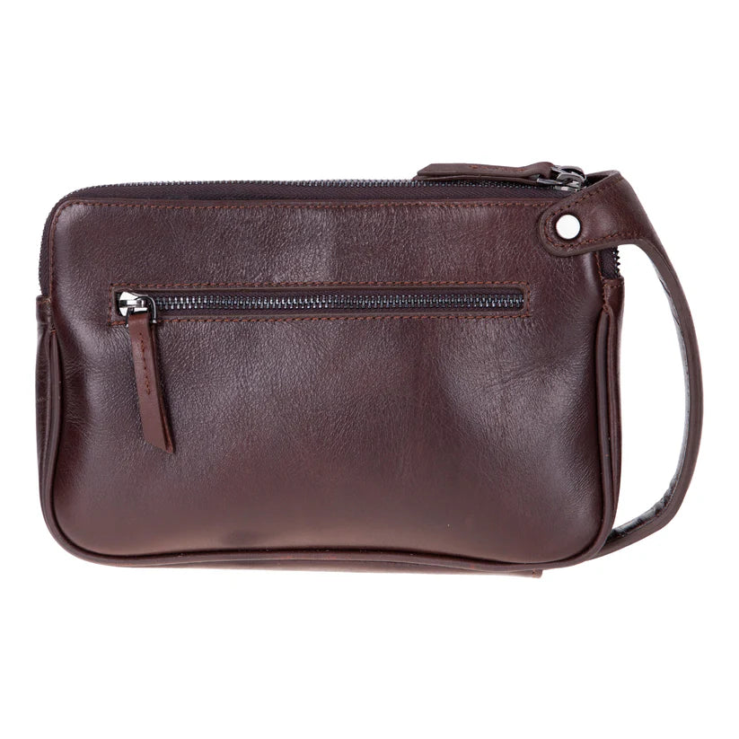 Valdiero %100 Hakiki Dana Derisi Erkek El Portföyü - Çok Bölmeli Vintage Organizer
