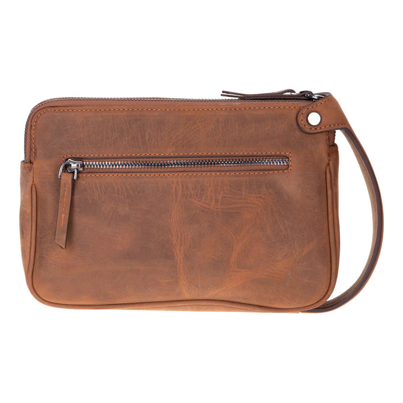 Valdiero %100 Hakiki Dana Derisi Erkek El Portföyü - Çok Bölmeli Vintage Organizer