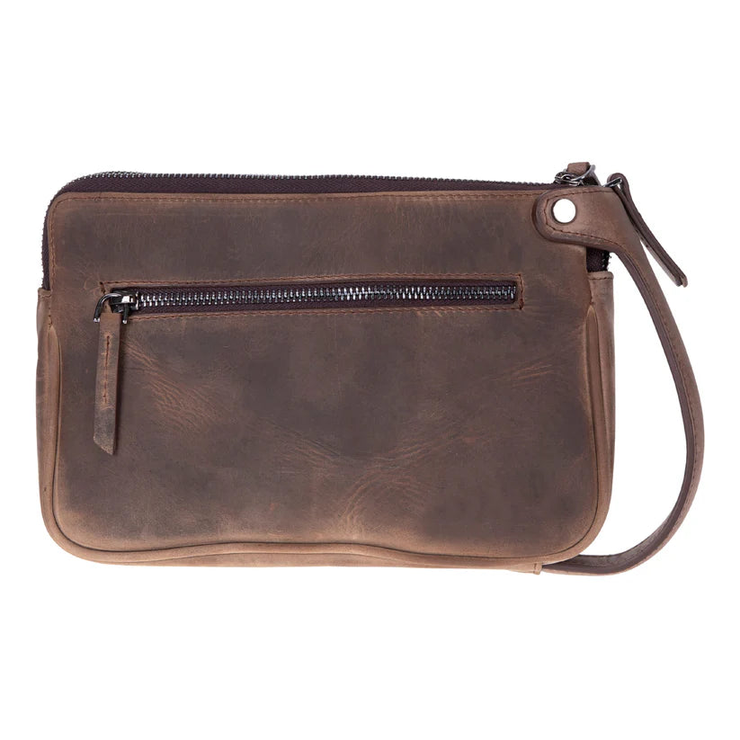 Valdiero %100 Hakiki Dana Derisi Erkek El Portföyü - Çok Bölmeli Vintage Organizer