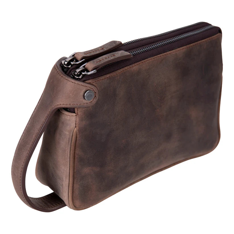 Valdiero %100 Hakiki Dana Derisi Erkek El Portföyü - Çok Bölmeli Vintage Organizer