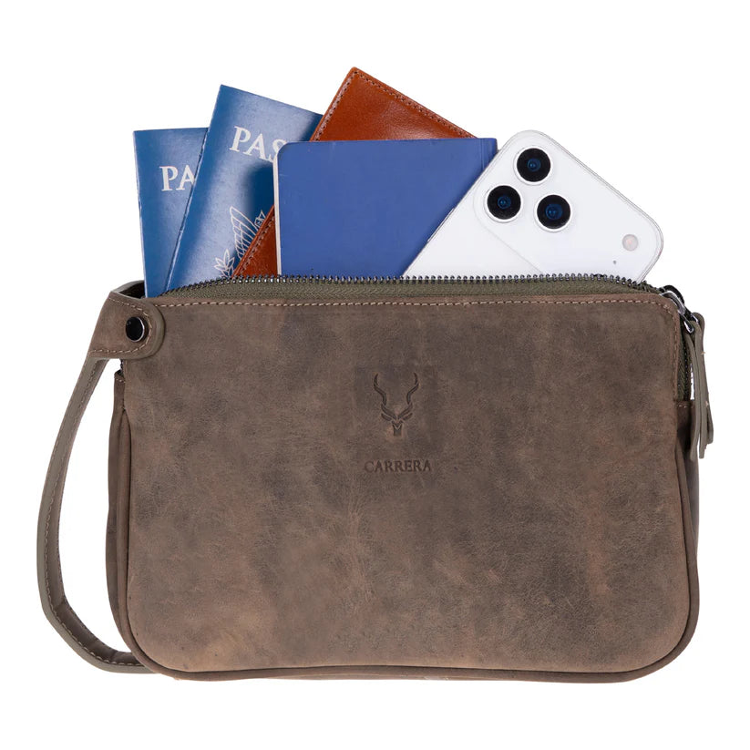 Valdiero %100 Hakiki Dana Derisi Erkek El Portföyü - Çok Bölmeli Vintage Organizer