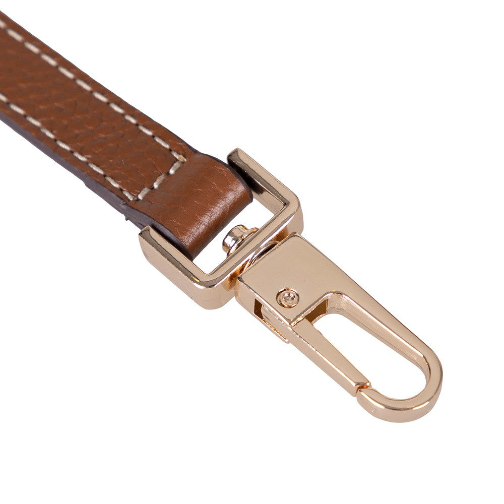 Modern ve Fonksiyonel Tasarımıyla Hakiki Deri Kadın Omuz Çantası – Cortina - Tan Rengi