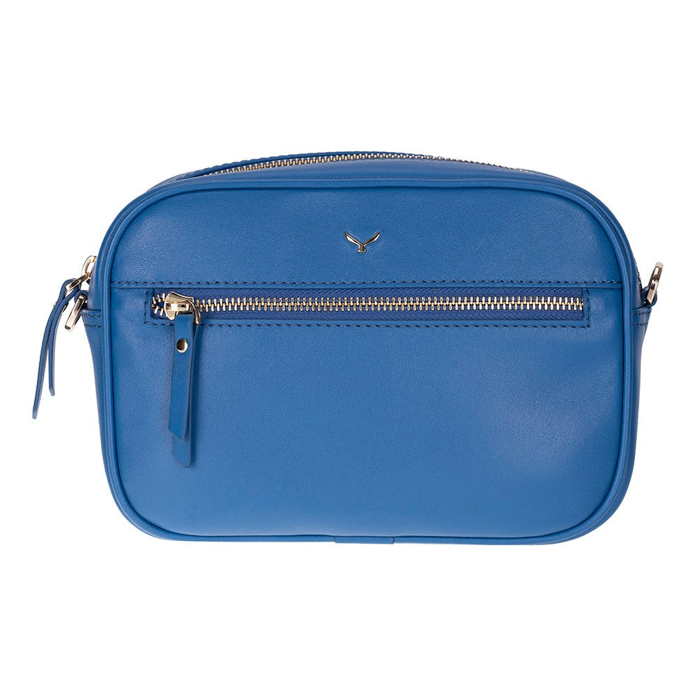 Emerald Hakiki Deri Kadın Omuz Çantası – Kompakt, Zarif ve Kullanışlı - Mavi