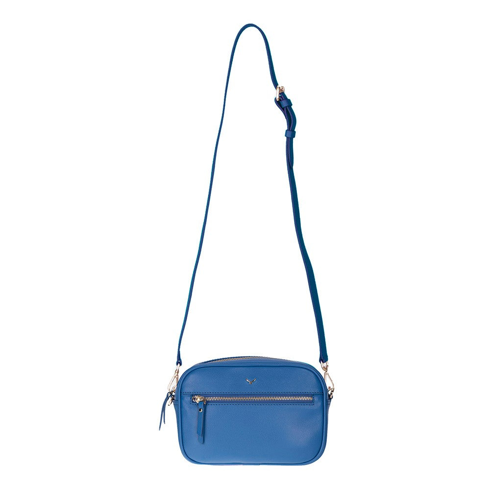 Emerald Hakiki Deri Kadın Omuz Çantası – Kompakt, Zarif ve Kullanışlı - Mavi