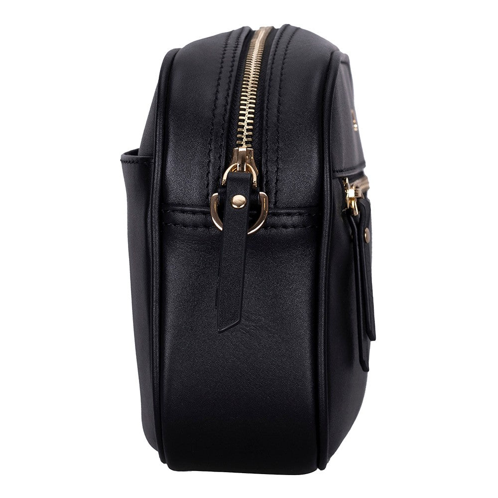 Emerald Hakiki Deri Kadın Omuz Çantası – Kompakt, Zarif ve Kullanışlı - Siyah