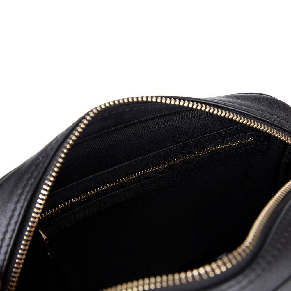 Emerald Hakiki Deri Kadın Omuz Çantası – Kompakt, Zarif ve Kullanışlı - Siyah