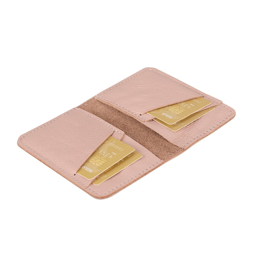 Enrico Hakiki Deri, El Yapımı, Kartlık, 6 Adet kart bölmeli, Pembe