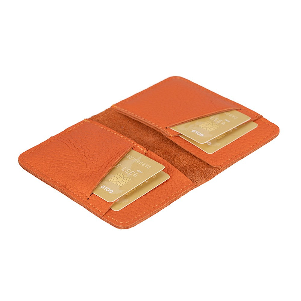 Enrico Hakiki Deri, El Yapımı, Kartlık, 6 Adet kart bölmeli, Turuncu