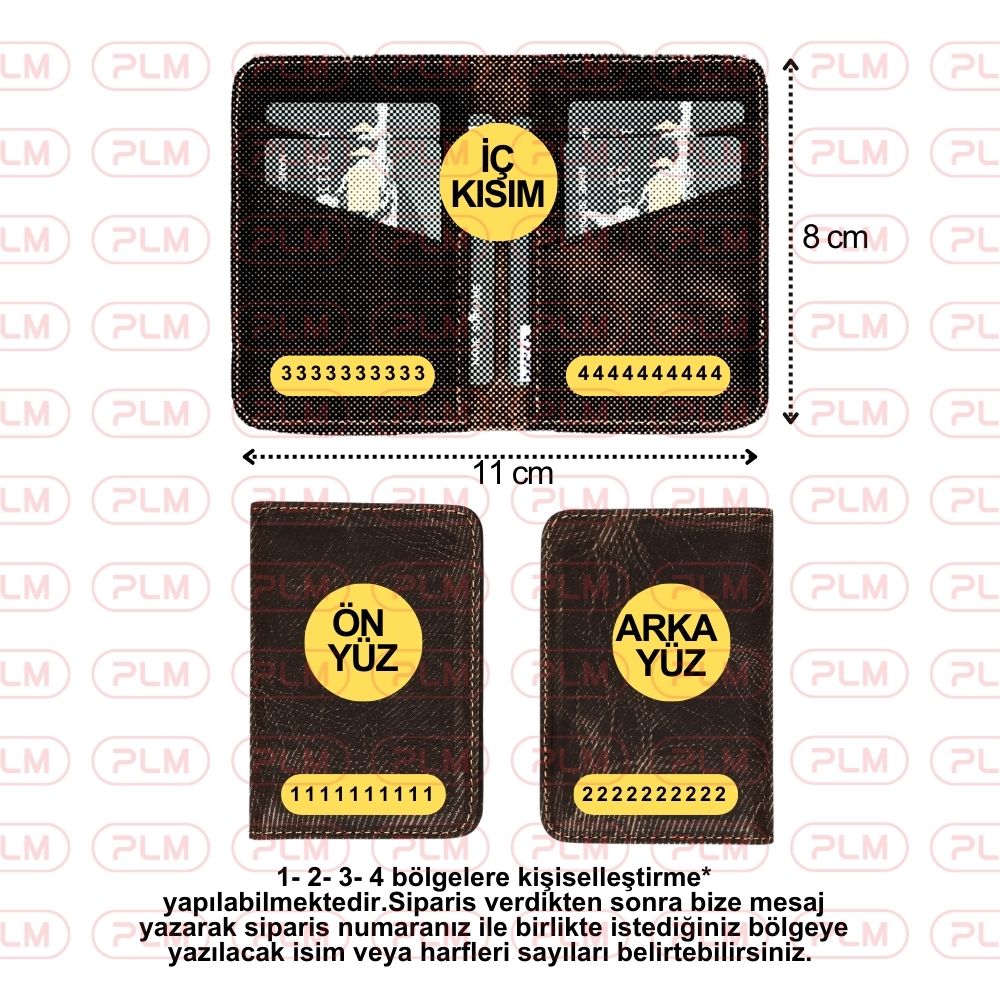 Enrico Hakiki Deri, El Yapımı, Kartlık, 6 Adet kart bölmeli, Turuncu