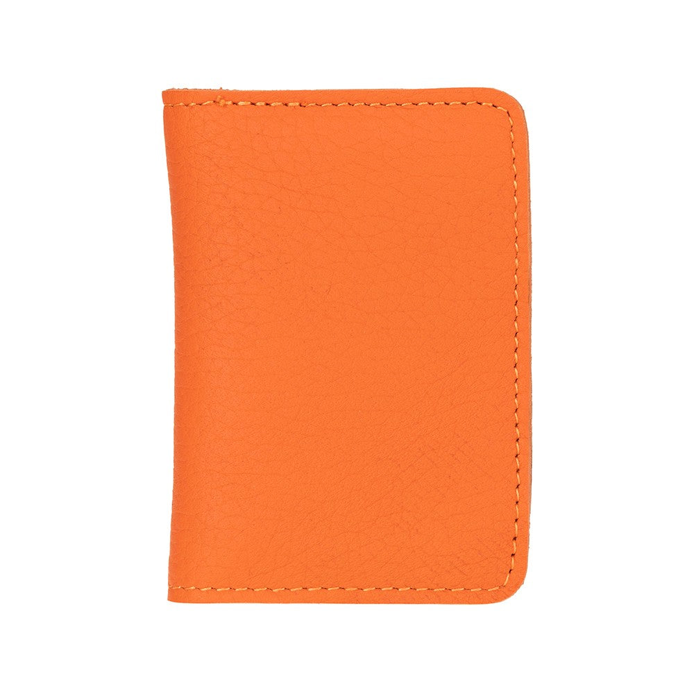 Enrico Hakiki Deri, El Yapımı, Kartlık, 6 Adet kart bölmeli, Turuncu