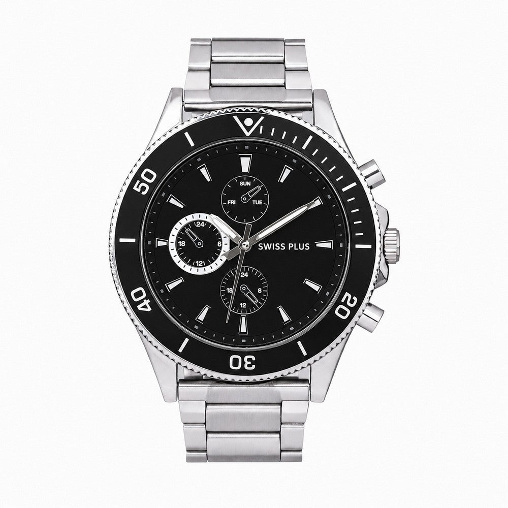 Erkek Kol Saati - Essential Collection - Model-7 ST3504AGS Luxury Black/Silver