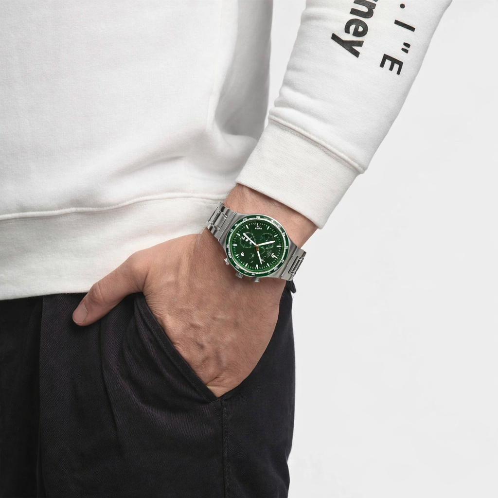 Erkek Kol Saati - Essential Collection - Model-2 ST3516AGS Green/Silver