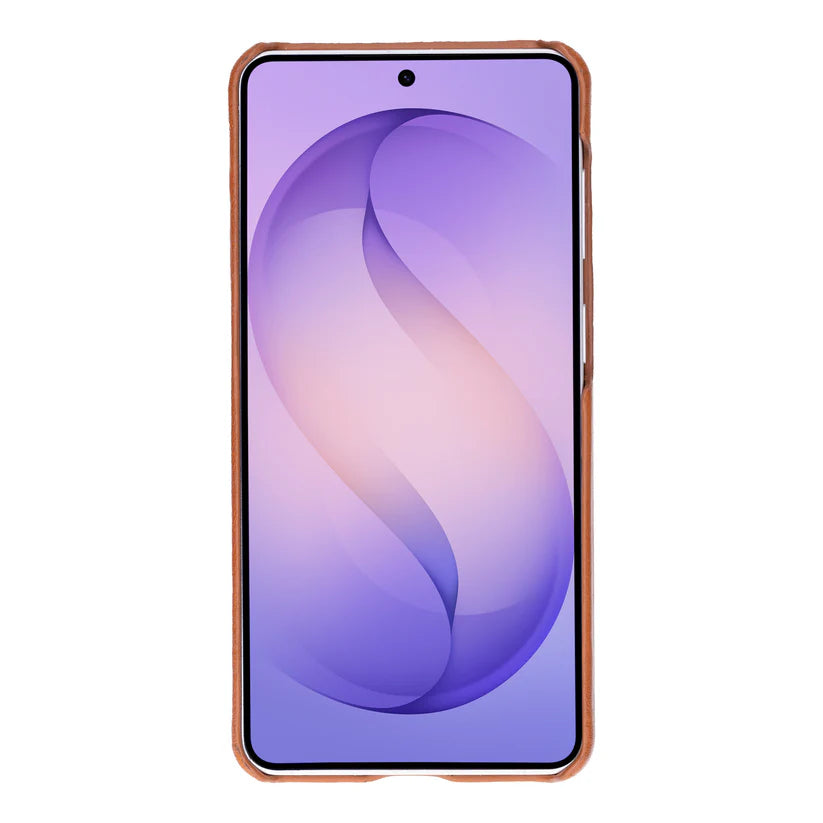 Galaxy S26 için, Hakiki Deri, El Yapımı Kılıf, İç Yüzeyi Kadife, Gölgeli Taba