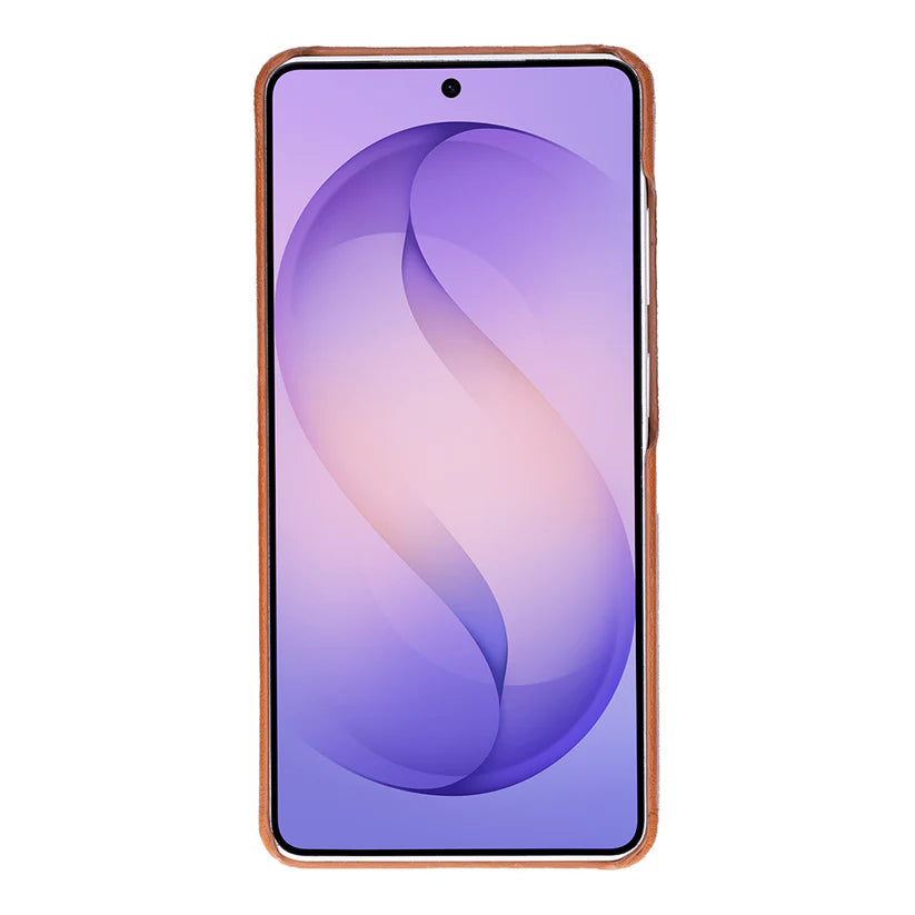 Galaxy S26 Ultra için, Hakiki Deri, El Yapımı Kılıf, İç Yüzeyi Kadife, Gölgeli Taba