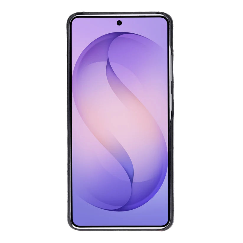 Galaxy S26 Ultra için, Hakiki Deri, El Yapımı Kılıf, İç Yüzeyi Kadife, Kömür Siyahı