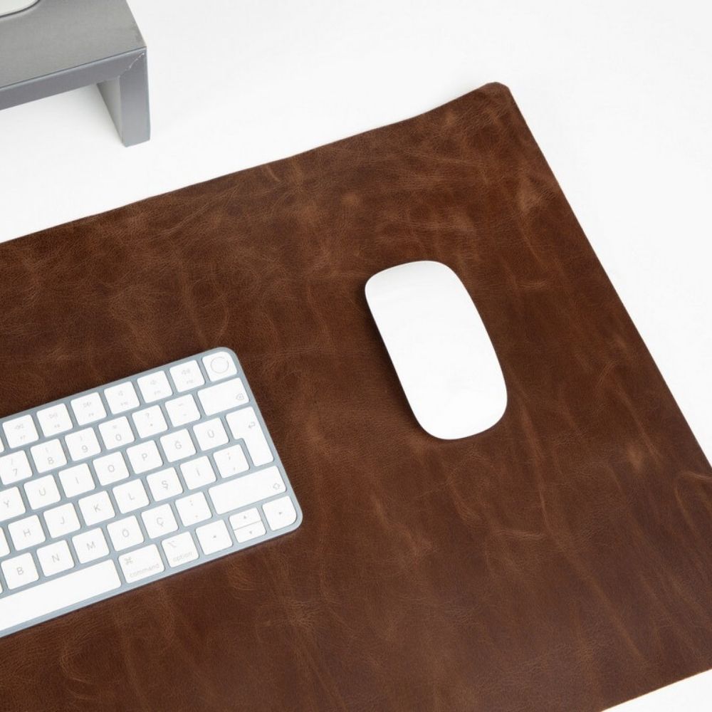 Gerçek Deri Masa Matı 80*37cm Ceviz