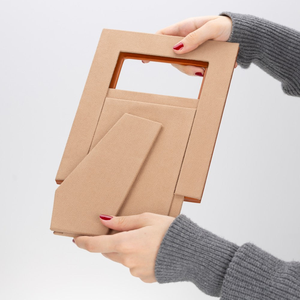 Hakiki Deri, El Yapımı Fotoğraf Çerçevesi, 22x17cm (15x10 foto) Rustik Taba