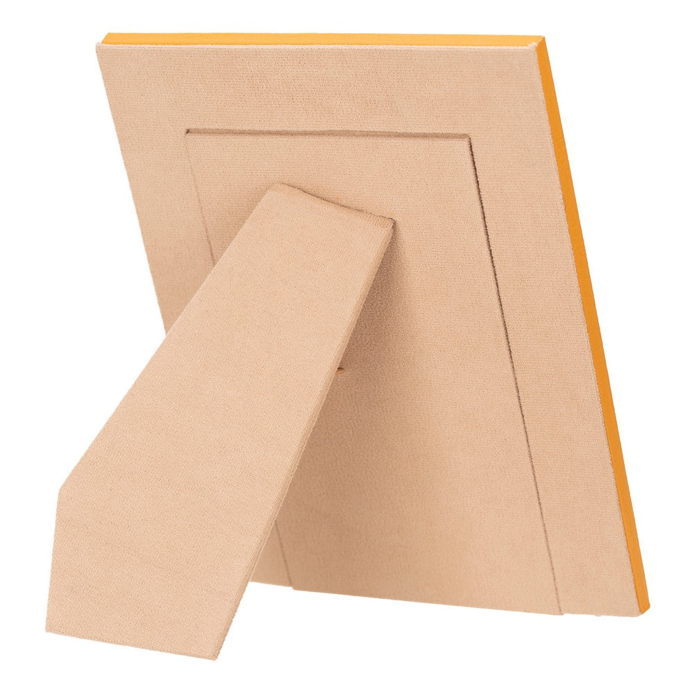 Hakiki Deri, El Yapımı Fotoğraf Çerçevesi, 22x17cm (15x10 foto) Sarı