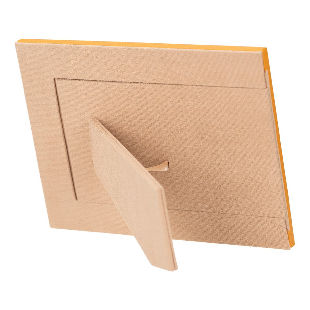 Hakiki Deri, El Yapımı Fotoğraf Çerçevesi, 22x17cm (15x10 foto) Sarı