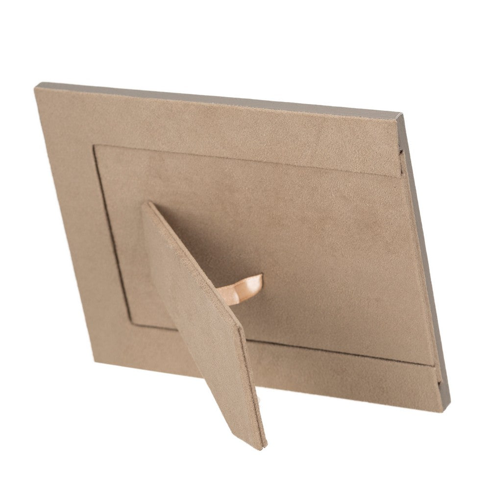 Hakiki Deri, El Yapımı Fotoğraf Çerçevesi, 22x17cm (15x10 foto) Vizon