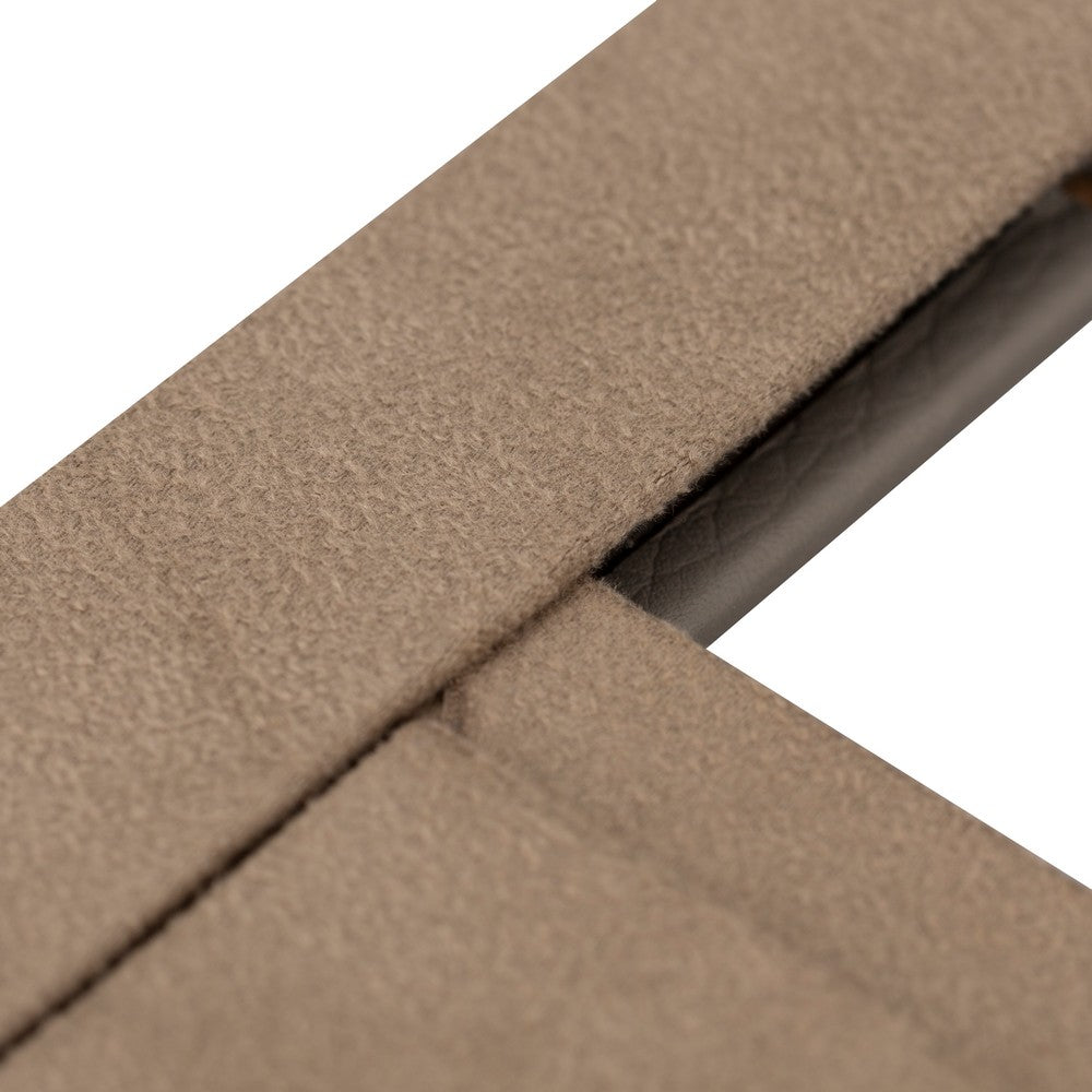 Hakiki Deri, El Yapımı Fotoğraf Çerçevesi, 22x17cm (15x10 foto) Vizon