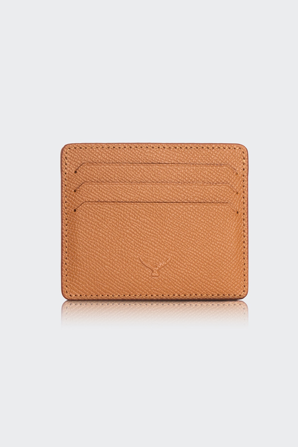 Hakiki Deri, El Yapımı, Erkek Kartlık,4 Kart Yuvalı, 3102 Camel