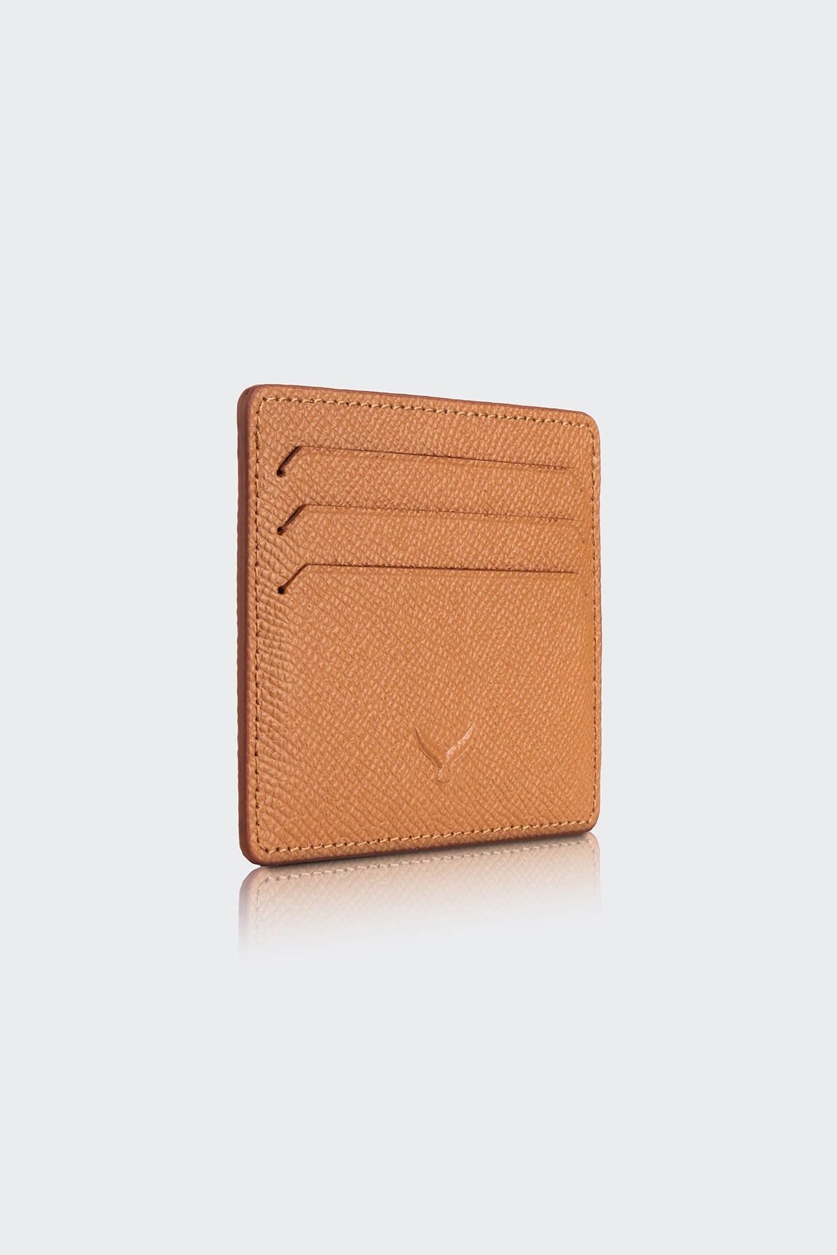 Hakiki Deri, El Yapımı, Erkek Kartlık,4 Kart Yuvalı, 3102 Camel