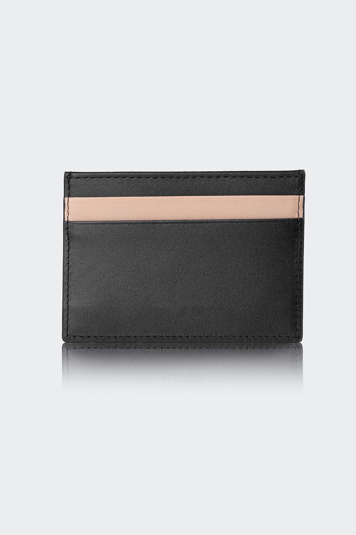 Hakiki Deri, El Yapımı, Erkek Kartlık, 4 Kart Yuvalı, 4504 Siyah-Bej