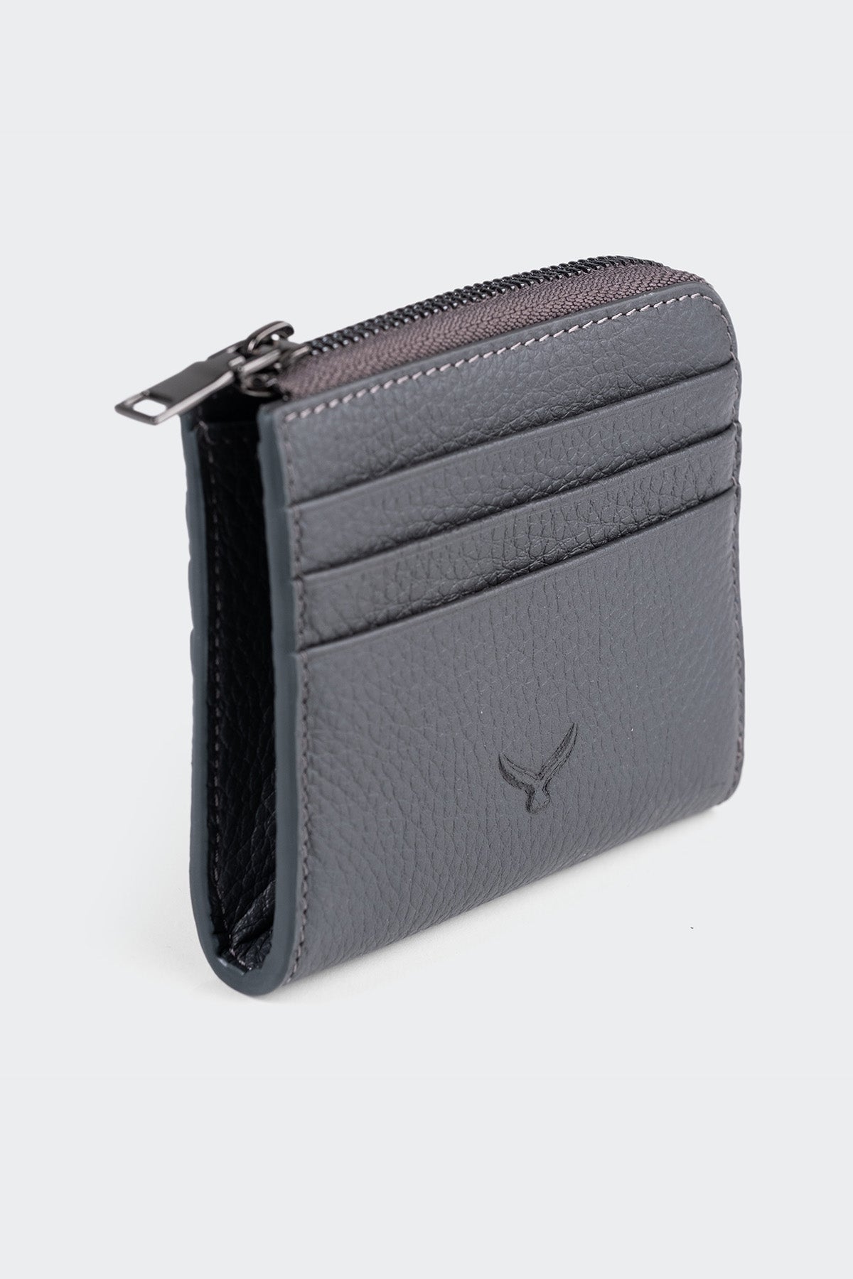 Hakiki Deri, El Yapımı, Erkek Kartlık, 6 Kart Yuvalı, 4506 Antrasit