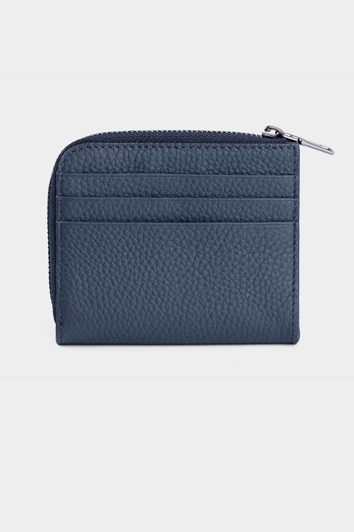 Hakiki Deri, El Yapımı, Erkek Kartlık, 6 Kart Yuvalı, 4506 Koyu Mavi