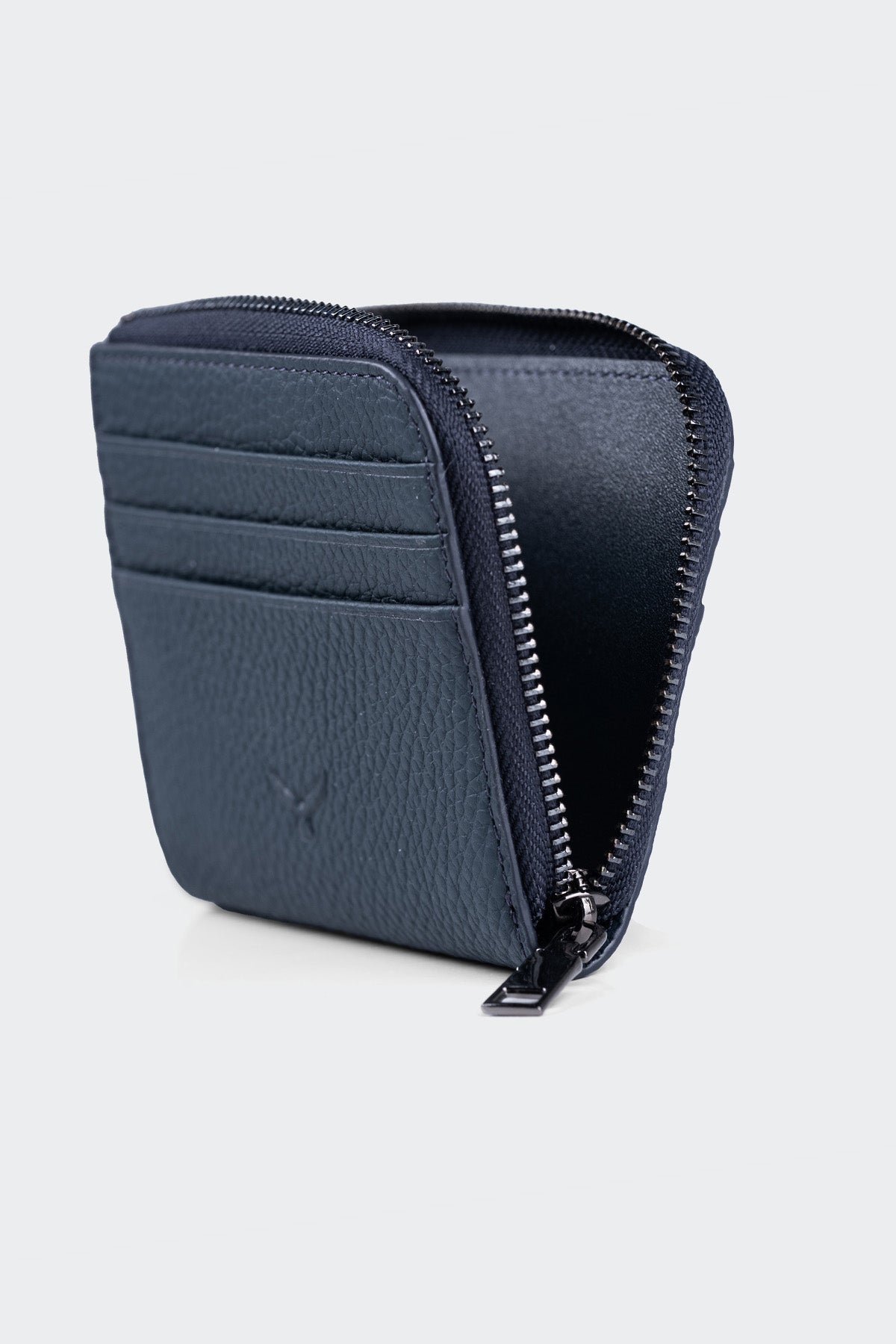 Hakiki Deri, El Yapımı, Erkek Kartlık, 6 Kart Yuvalı, 4506 Koyu Mavi