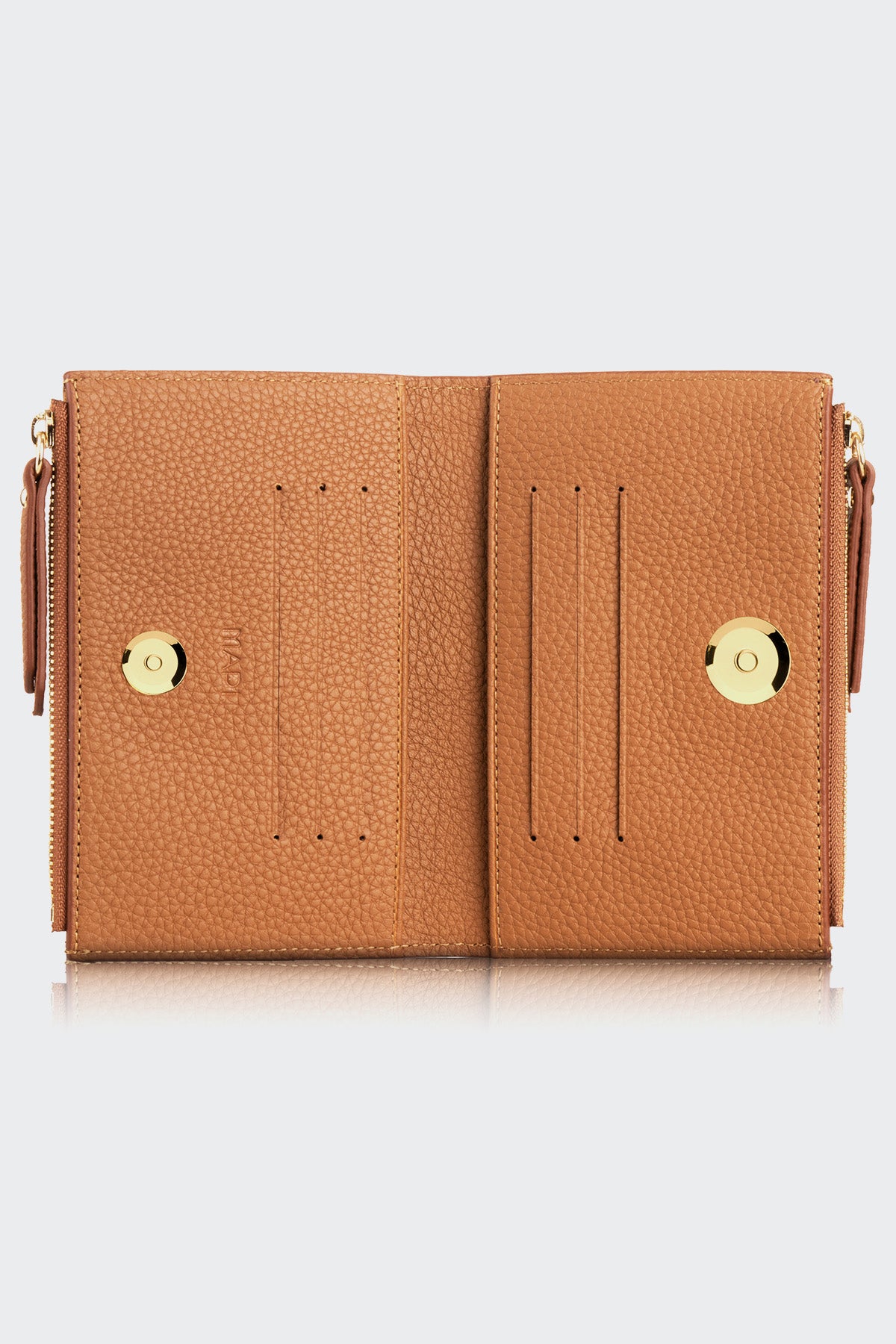 Hakiki Deri, El Yapımı, Kadın Cüzdan, 6 Kart Yuvası, 5107 Camel