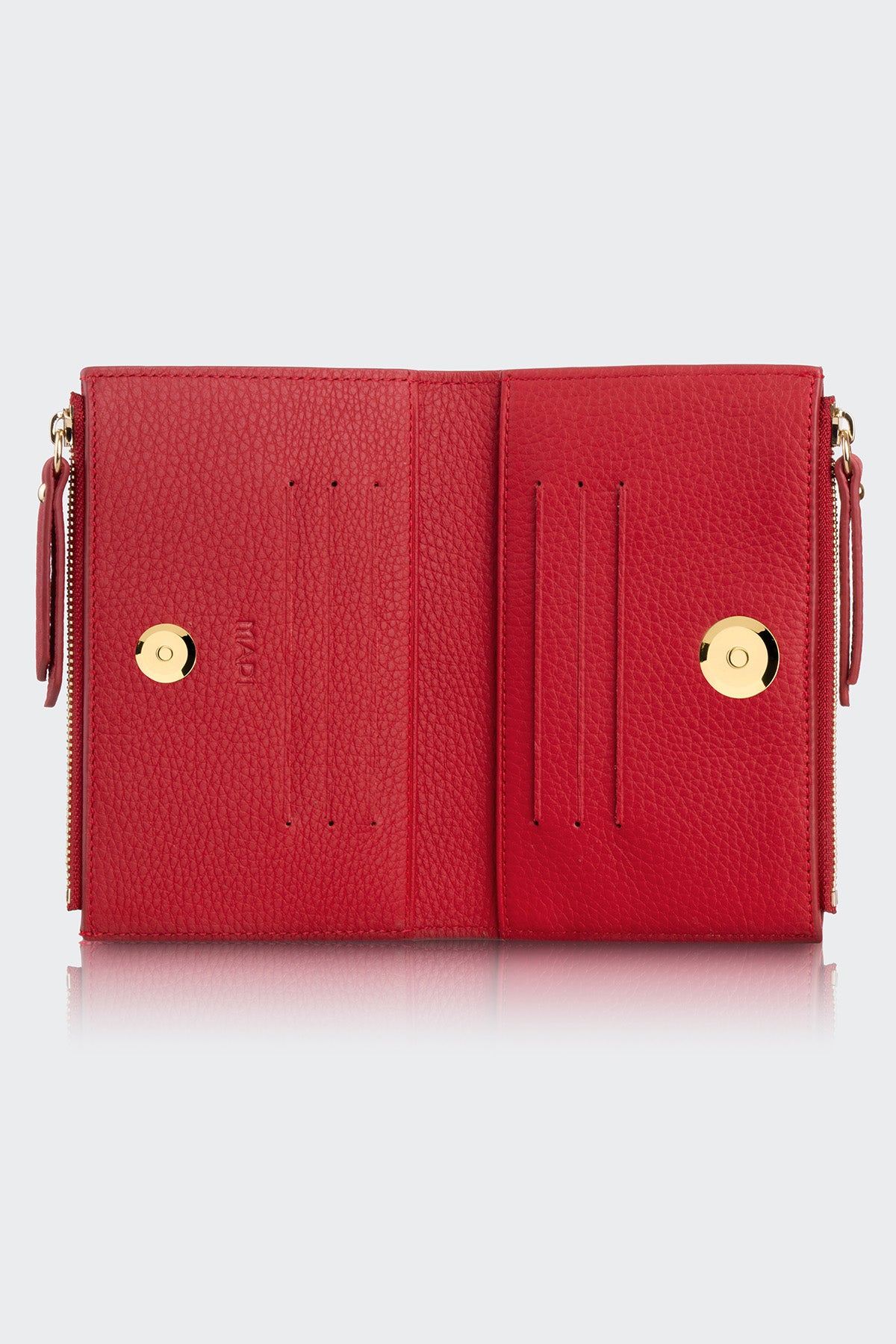 Hakiki Deri, El Yapımı, Kadın Cüzdan, 6 Kart Yuvası, 5107 Kırmızı
