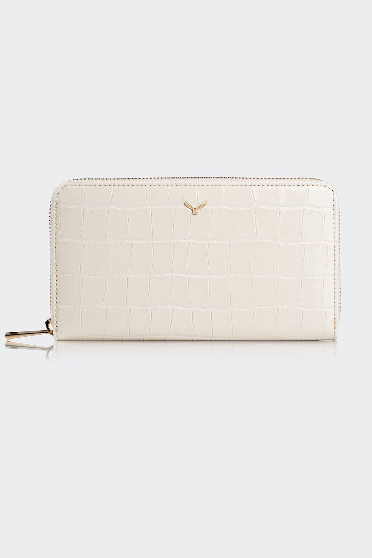 Hakiki Deri, El Yapımı, Kadın Cüzdan, Fermuarlı, 12 Kart Yuvası, 5110 Bej