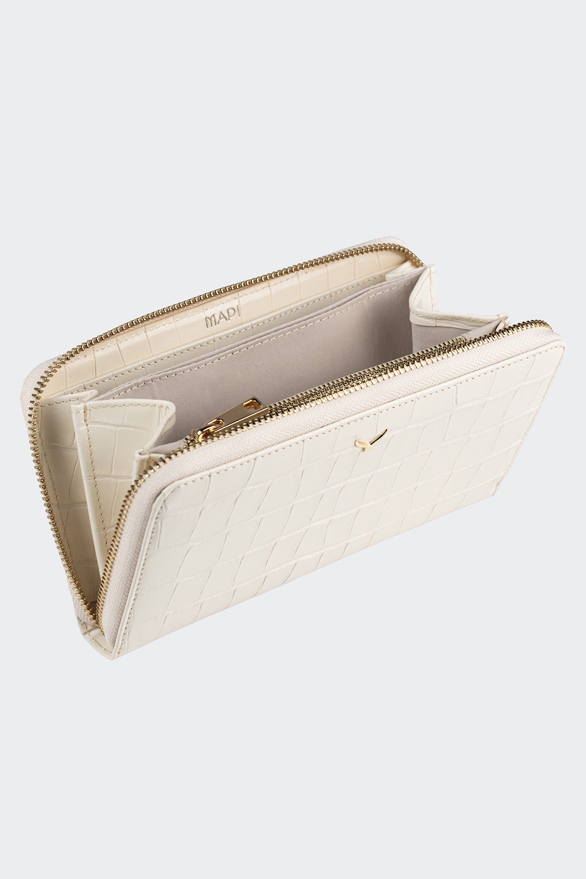 Hakiki Deri, El Yapımı, Kadın Cüzdan, Fermuarlı, 12 Kart Yuvası, 5110 Bej