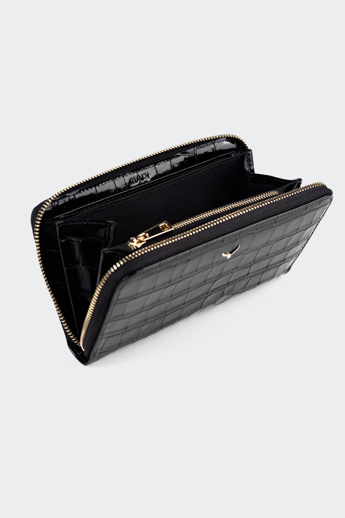 Hakiki Deri, El Yapımı, Kadın Cüzdan, Fermuarlı, 12 Kart Yuvası, 5110 Siyah