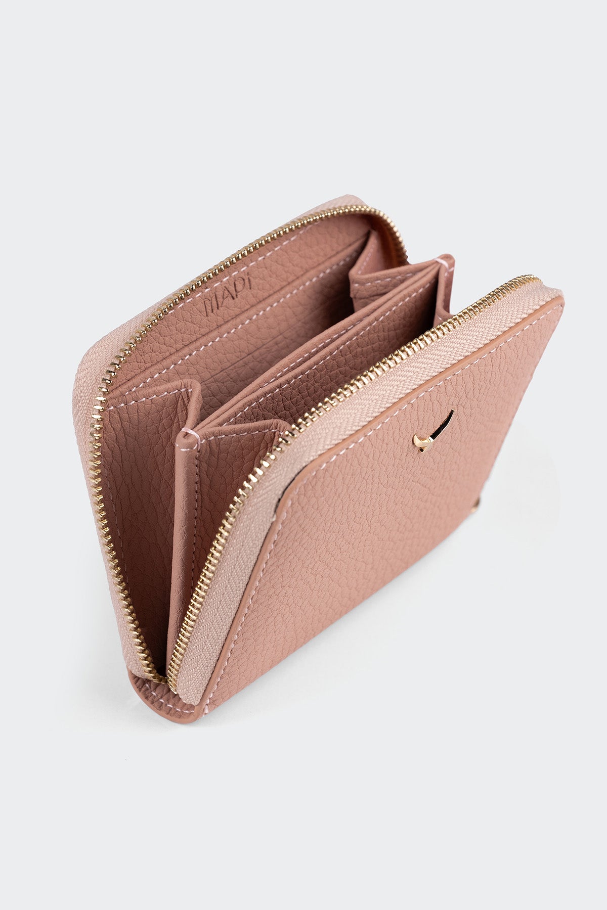 Hakiki Deri, El Yapımı, Kadın Cüzdan, Fermuarlı, 4 Kart Yuvası, 5108 Pembe