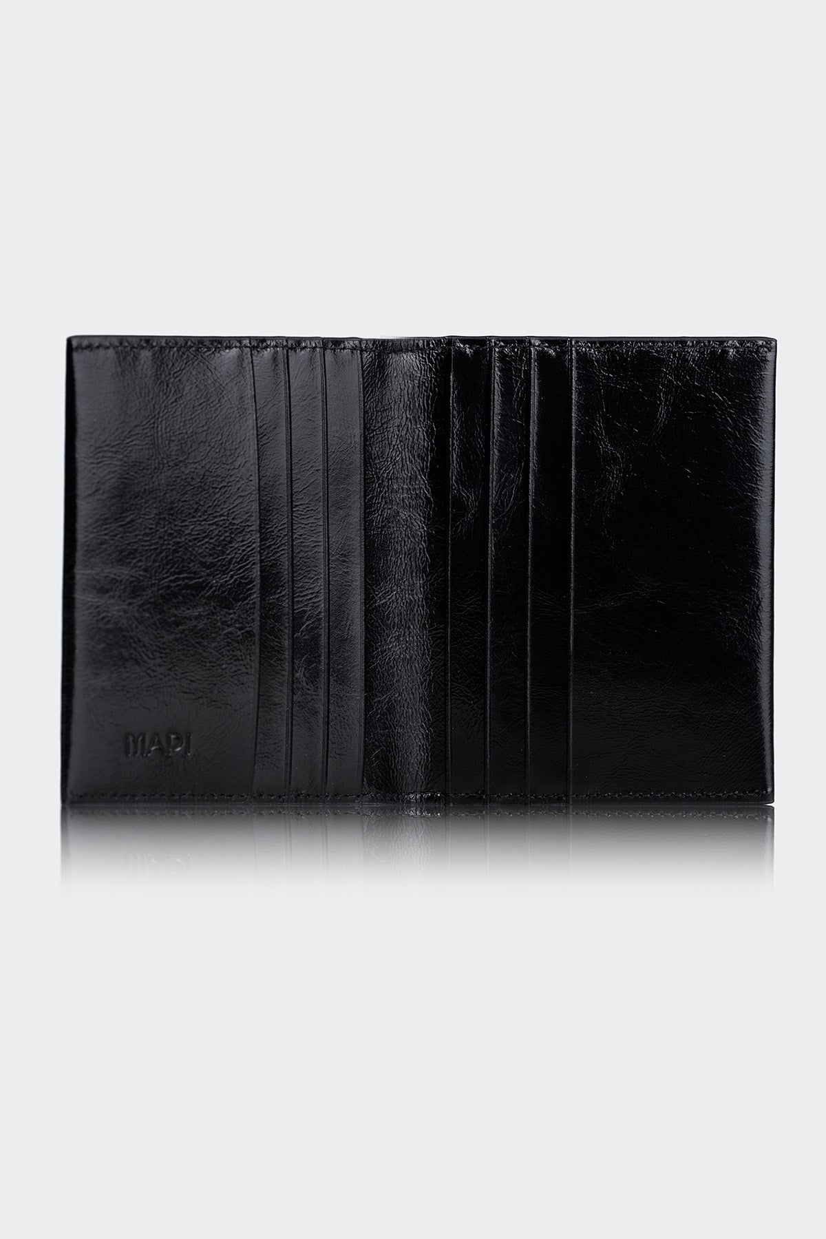 Hakiki Deri, El Yapımı, Kadın Kartlık, 4 Kart Yuvalı, 5501 Siyah