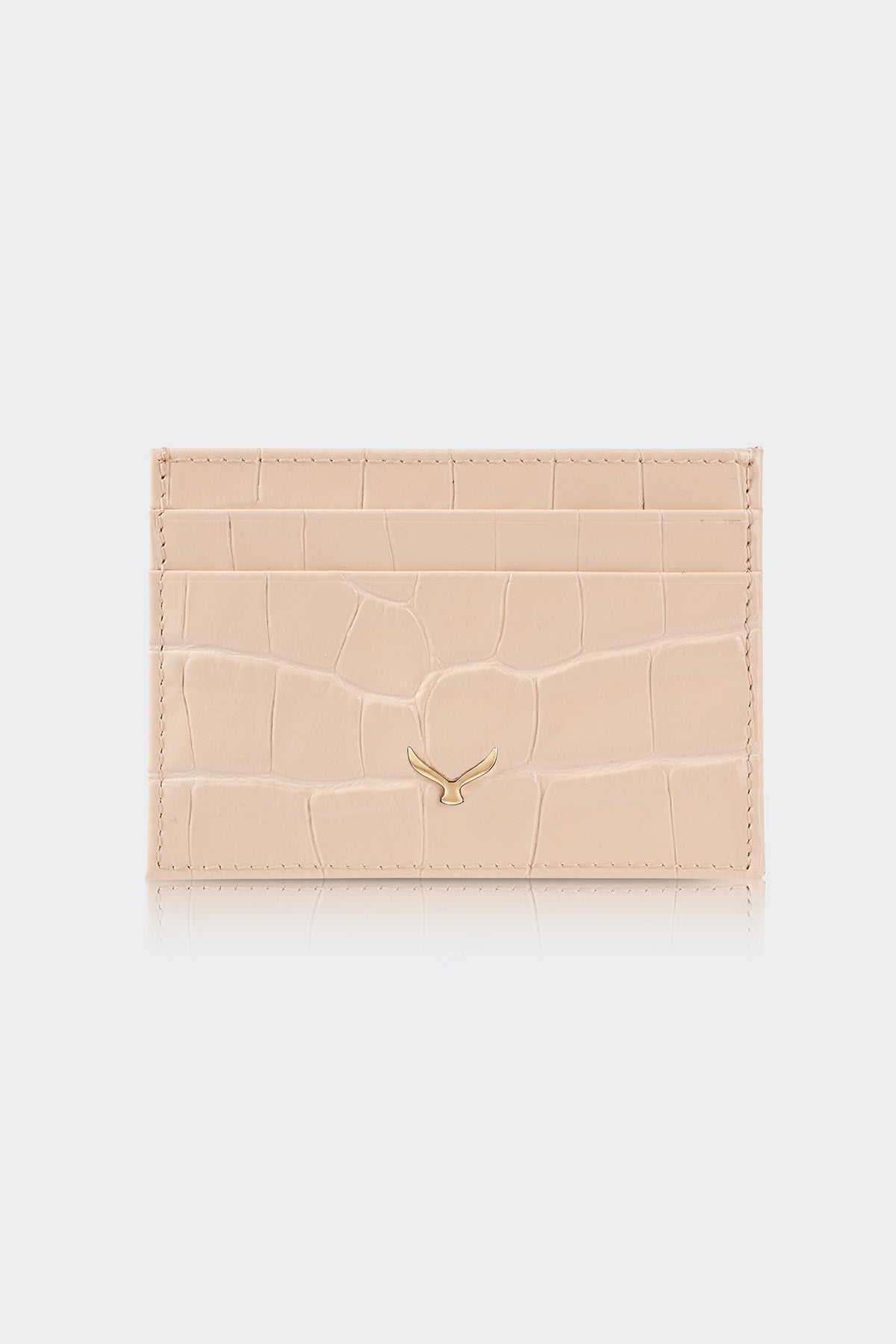 Hakiki Deri, El Yapımı, Kadın Kartlık, 4 Kart Yuvalı, 5503 Bej