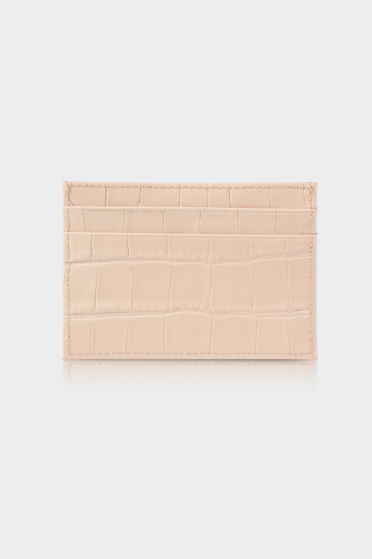 Hakiki Deri, El Yapımı, Kadın Kartlık, 4 Kart Yuvalı, 5503 Bej