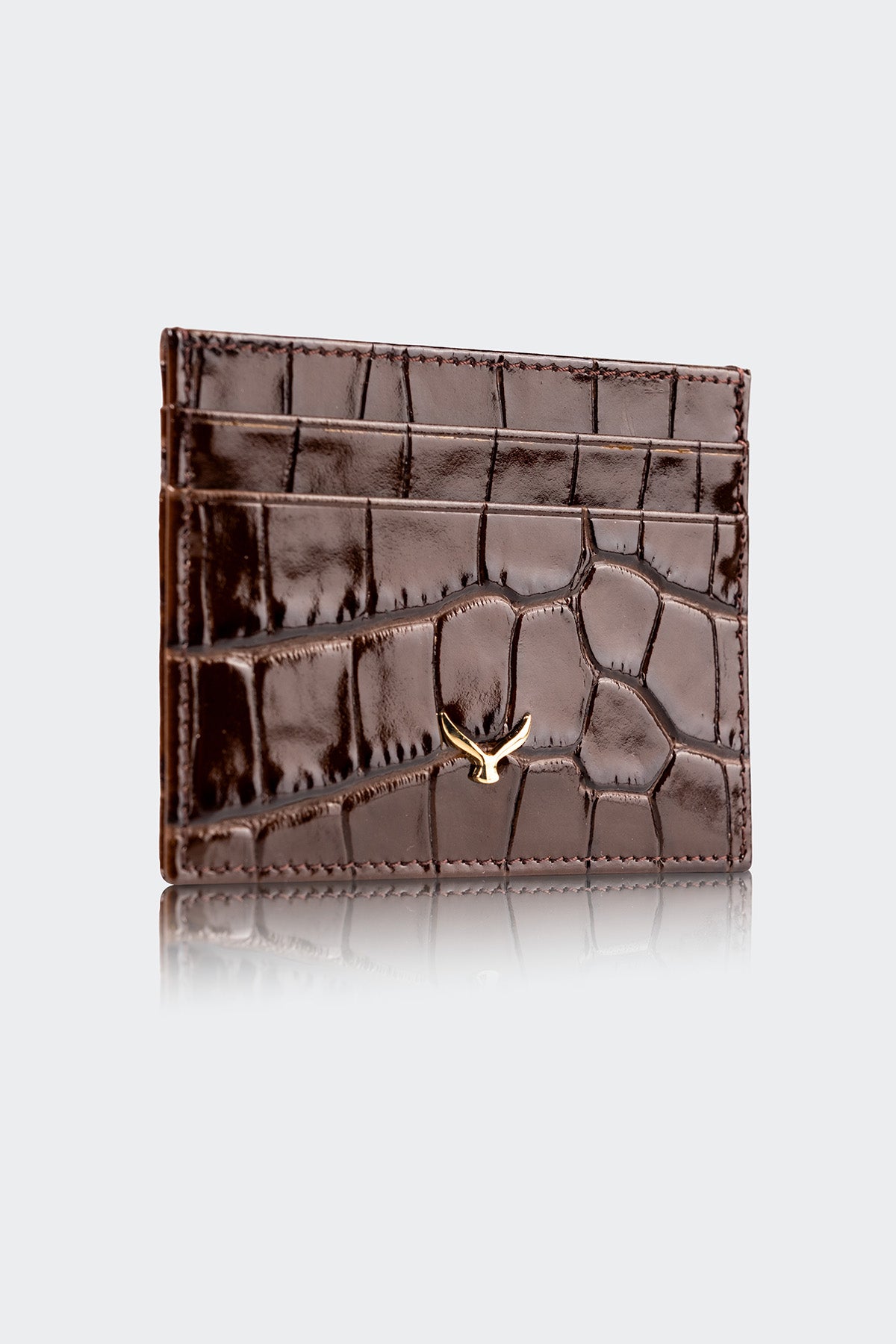 Hakiki Deri, El Yapımı, Kadın Kartlık, 4 Kart Yuvalı, 5503 Kahve