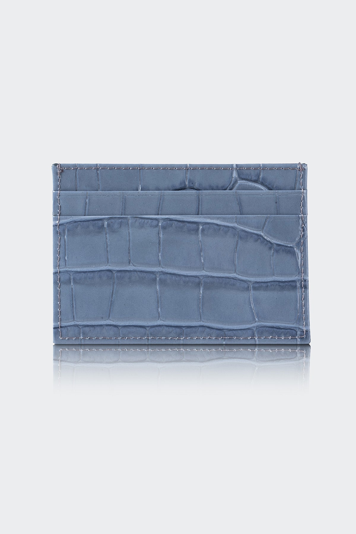 Hakiki Deri, El Yapımı, Kadın Kartlık, 4 Kart Yuvalı, 5503 Mavi