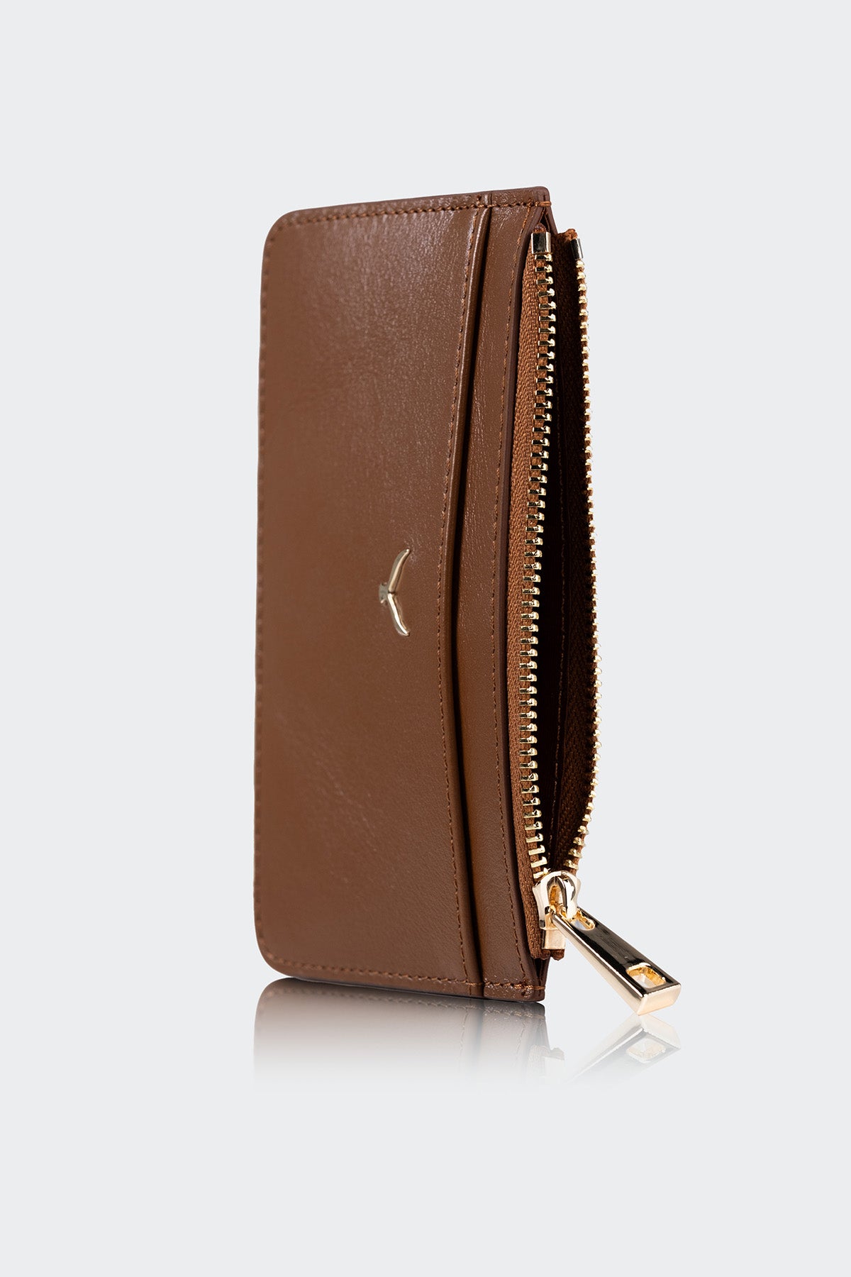 Hakiki Deri, El Yapımı, Kadın Kartlık, 5 Kart Yuvalı, 5507 Camel